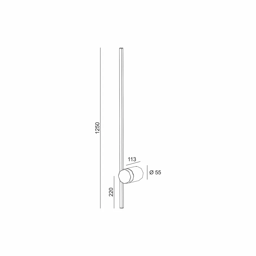 Настінний світильник Skarlat RWLB102 12W BK 4000K - фото 2