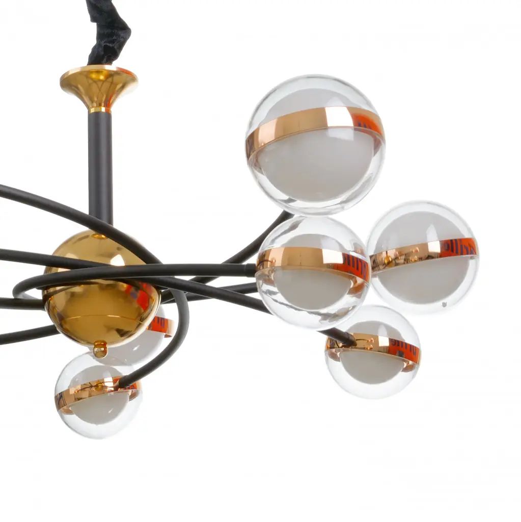 Люстра Brille молекула підвісна LED 90W WW+NW+CW BK+GD (BL-796S/10) - фото 4