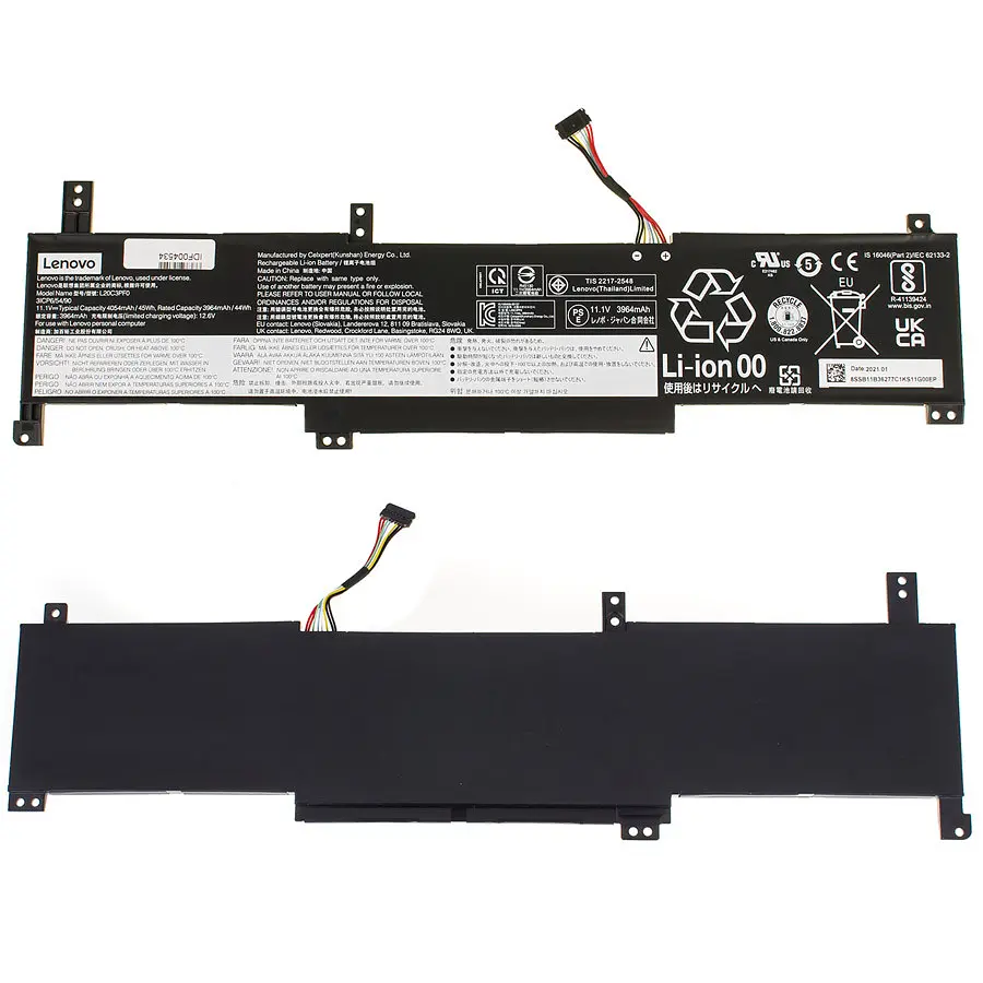 Батарея для ноутбука Lenovo L20M3PF0 (IdeaPad 3 14ITL6 3 15ITL6 3 17ITL6) 11.1V 4050mAh 45Wh Чорний - фото 2