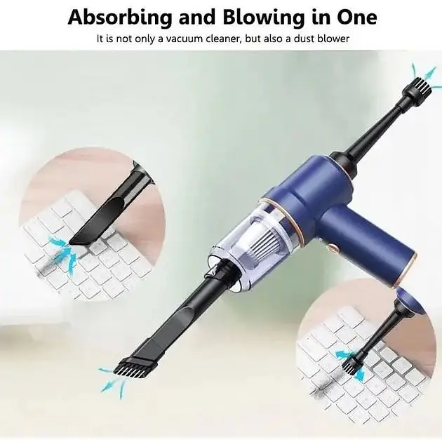 Ручний пилосос Grikey F1 бездротовий портативний 2 в 1 два режими вдув/видув 120W Синій (GK534) - фото 7