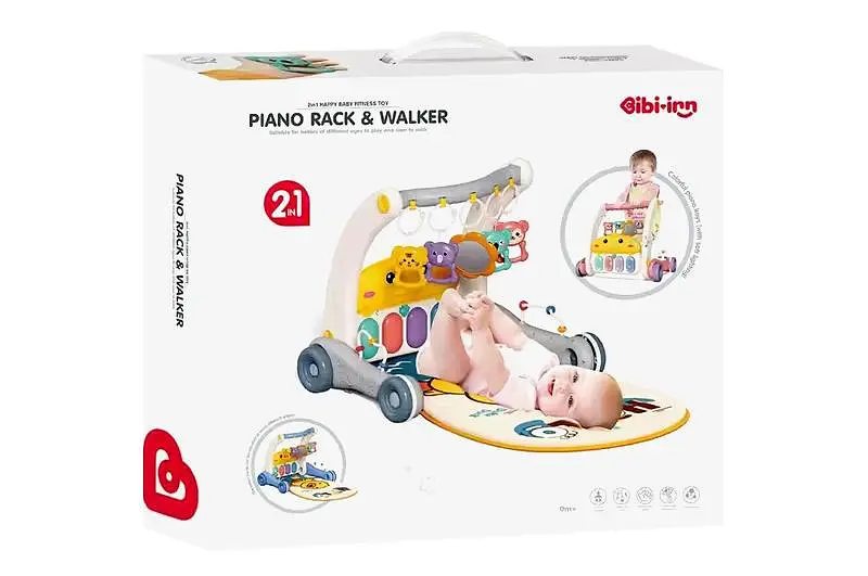 Ходунки-каталка з килимком 6049 на батарейках, в коробці р. 43x39x10,5 см YG Toys