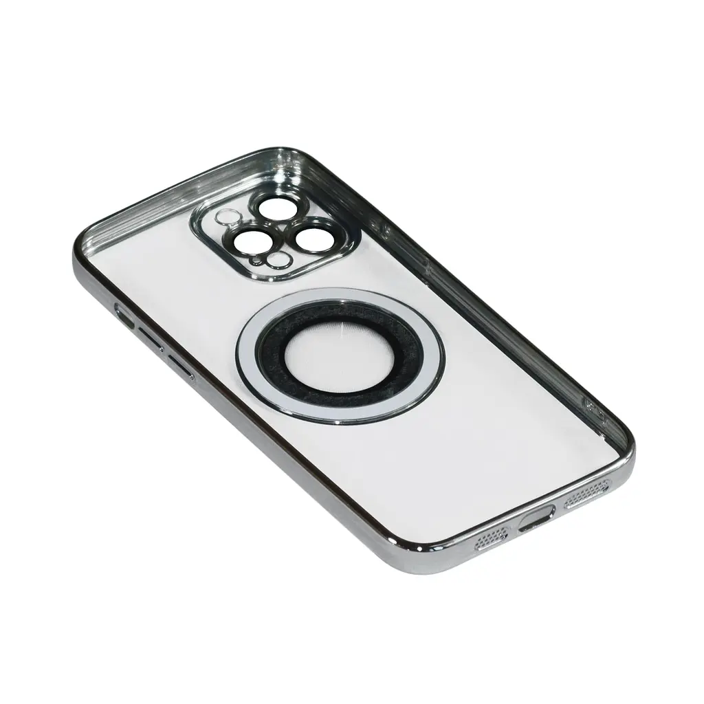 Магнитный чехол XON PhoneCase Magnetic для iPhone 12 Pro Max (PCMC1112400G 68116) Серый/Прозрачный - фото 2