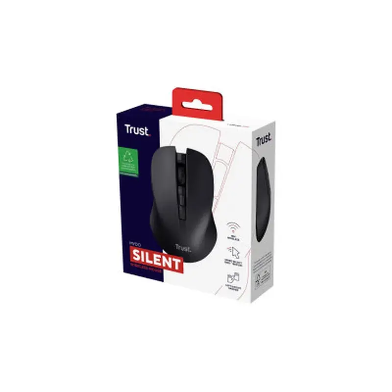 Мишка Trust Mydo Silent Wireless Black (25084) - фото 8