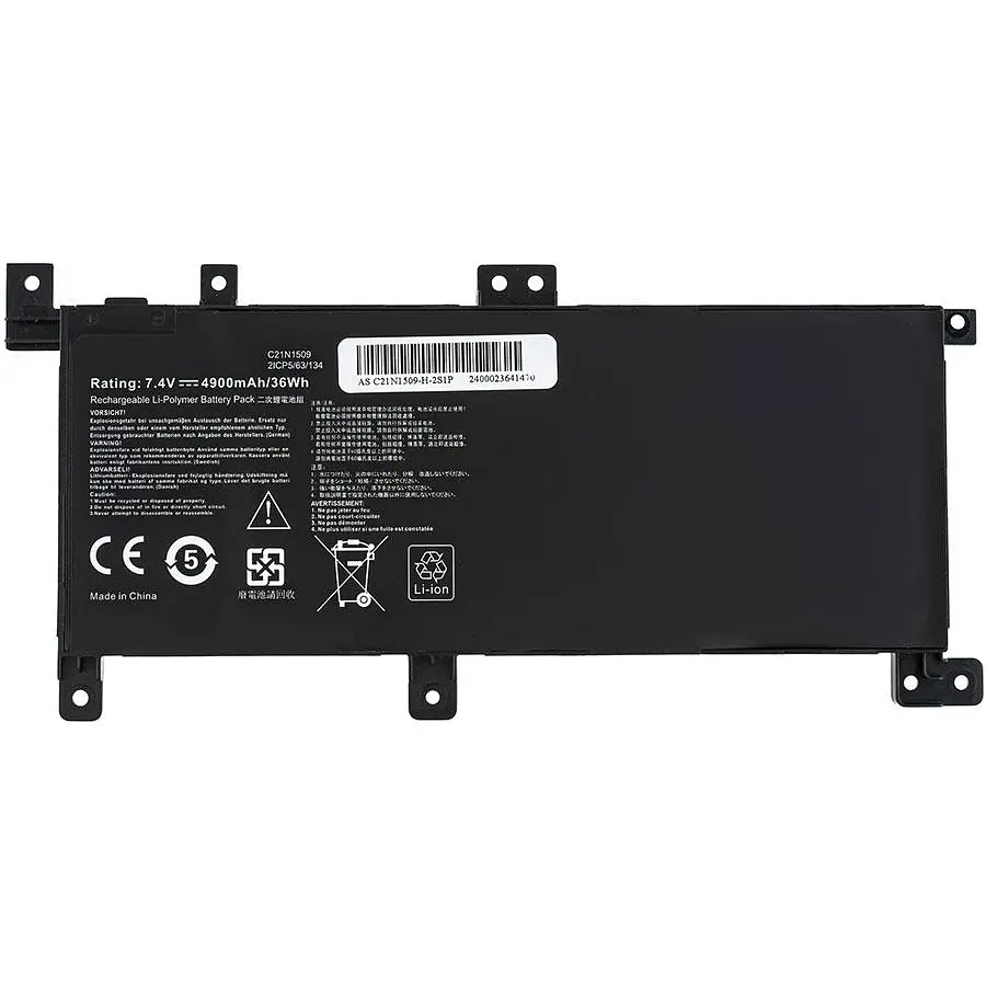 Батарея для ноутбука Asus C21N1509 (X556UA X556UB X556UF X556UJ series) 7.4V 4900mAh 36Wh Чорний - фото 3