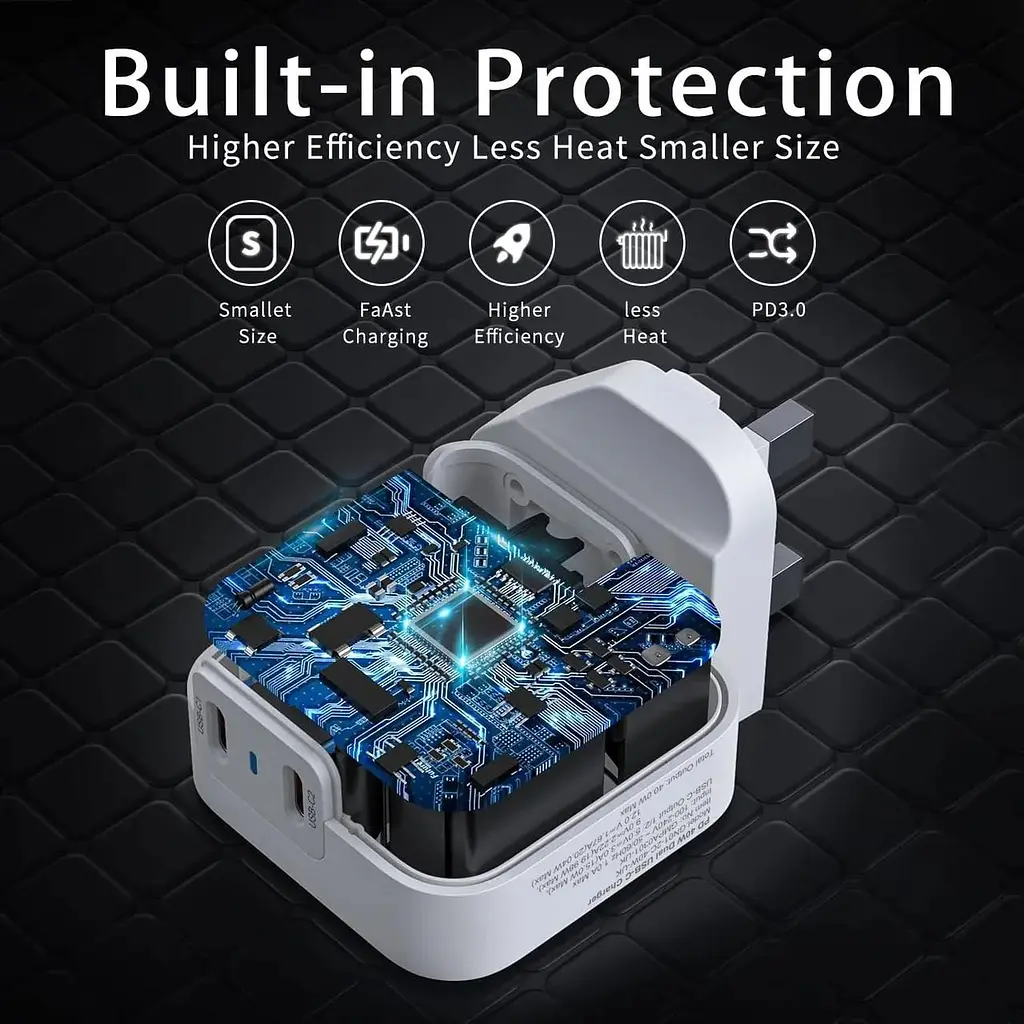 Зарядний пристрій USB C швидка зарядка 40 Вт - фото 3