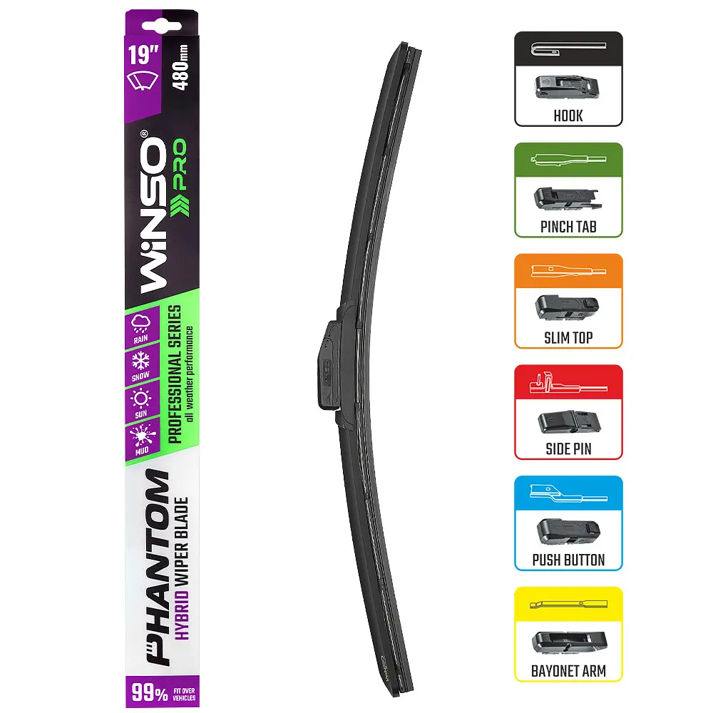 Щетка стеклоочистителя гибридная Winso Pro Phantom 19/480 мм (118480) - фото 3