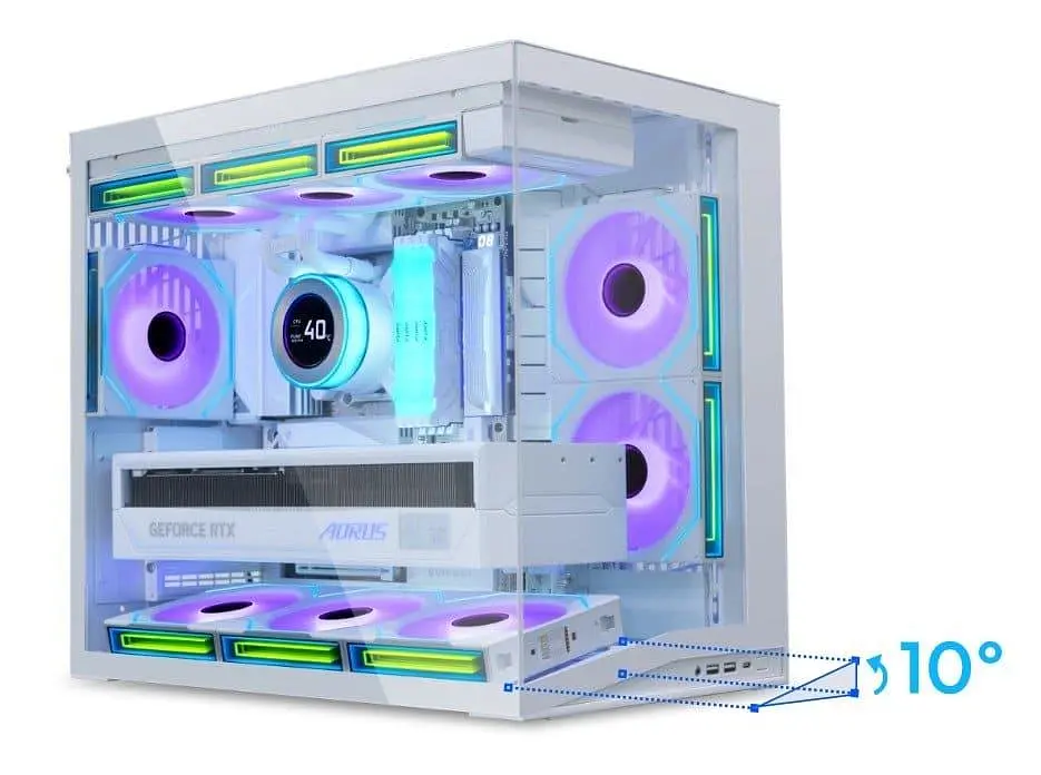 Корпус Lian Li O11 Dynamic Mini V2 Flow White (G99.O11DMIV2FW.00) - фото 8