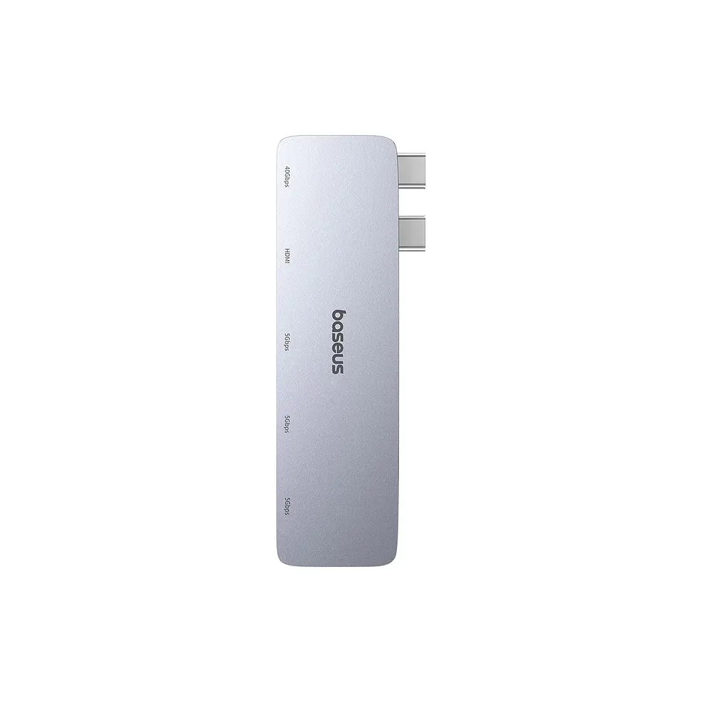 Концентратор Baseus USB-C 5-in-1 3xUSB 3.0 + 1xUSB-C 40Gbps + 1xHDMI 4K30Hz gray (B00052801811-04) - фото 2