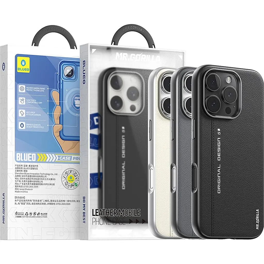 Чохол Blueo Leather with MagSafe для Apple iPhone 16 Pro Max Grey (B52-I16PMGRY) [115148] - фото 4