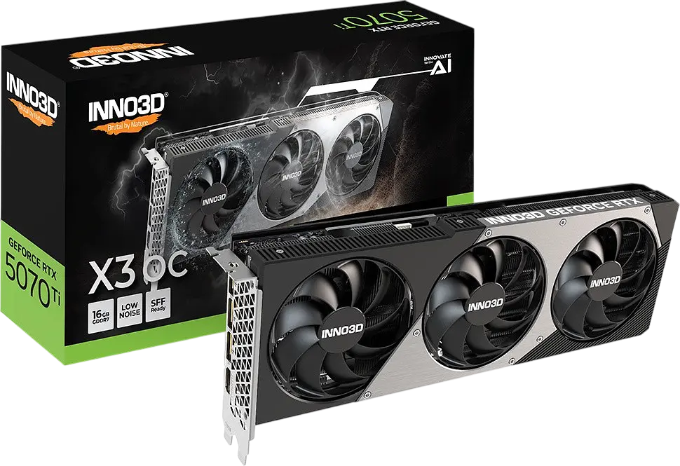 Відеокарта GeForce RTX 5070 Ti 16GB Inno3D X3 OC (N507T3-16D7X-176068N) - фото 3