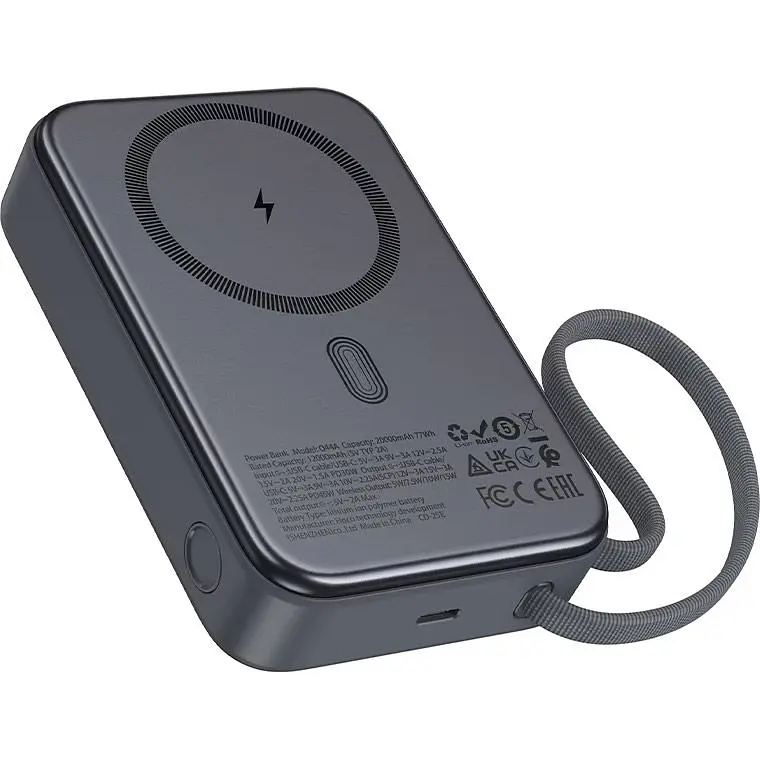 Зовнішній акумулятор Hoco Q44A Origen MagSafe 20000mAh 45W Metal Gray (659673) [165929] - фото 2
