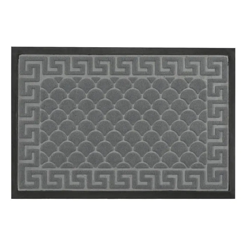 Килимок придверний Eco Fabric Луска з кромкою сірий 40 х 60 см (4060-102) - фото 3