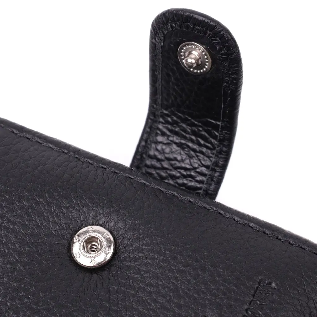 Горизонтальне портмоне для чоловіків із натуральної шкіри ST Leather 22459 чорний - фото 5