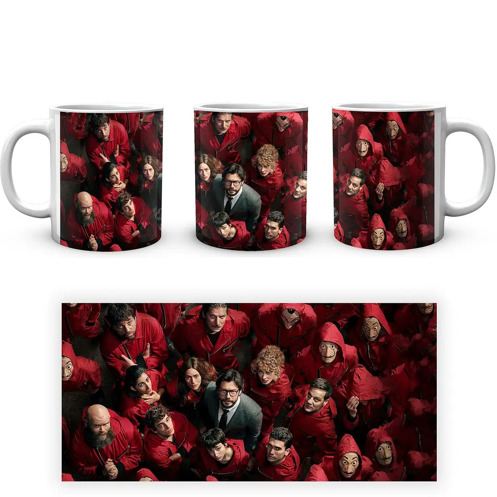 Кухоль GeekLand Паперовий будинок La Casa De Papel people in red LC 02.01 330 мл білий - фото 2