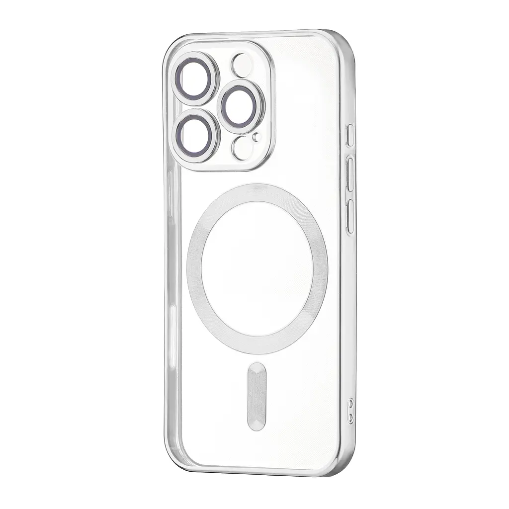 Чохол Ductil Metallic Edge with MagSafe (Protected Camera & Lens) iPhone 16 Pro Silver