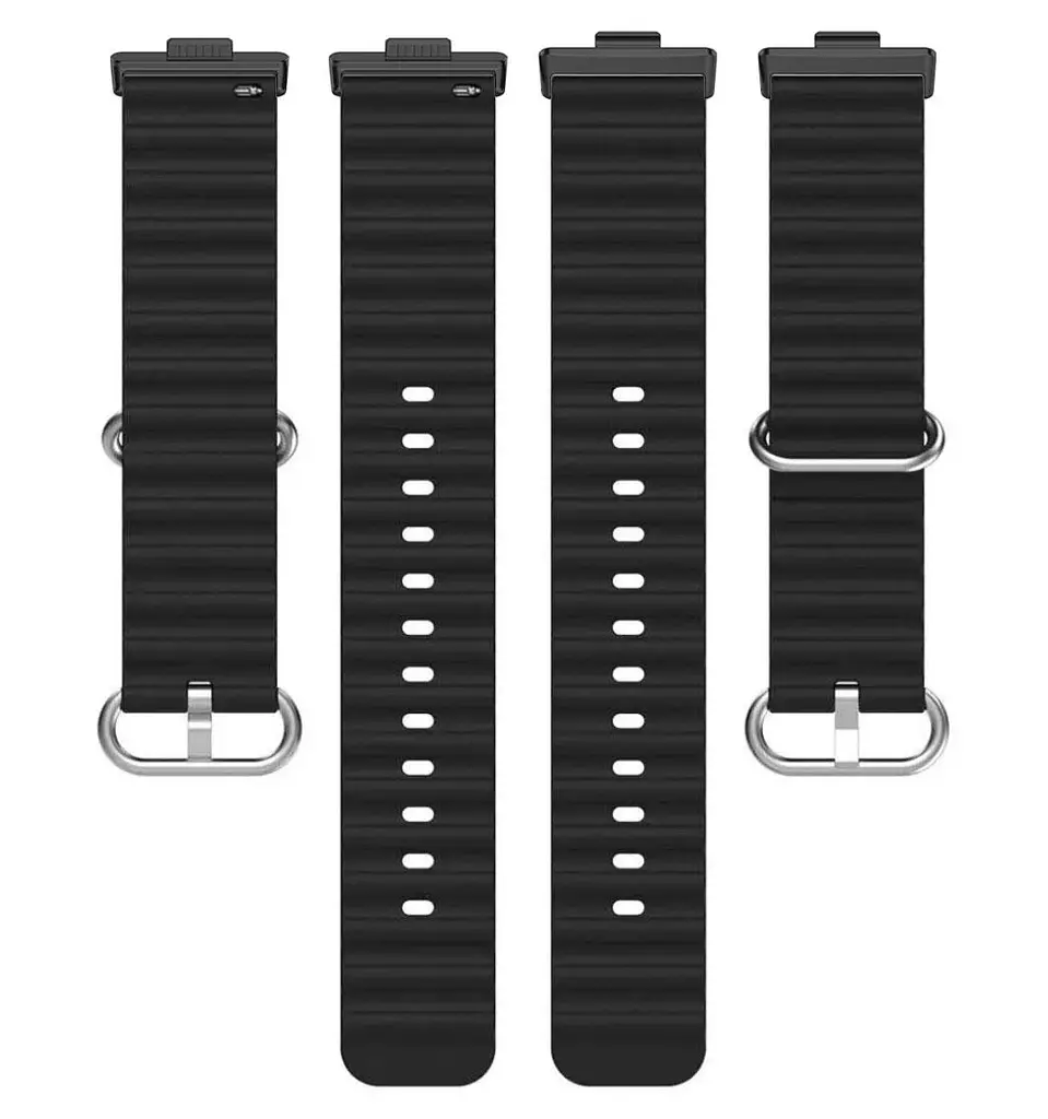 Силиконовый ремешок Primolux Ocean для смарт-часов Huawei Watch Fit 3 Black - фото 5