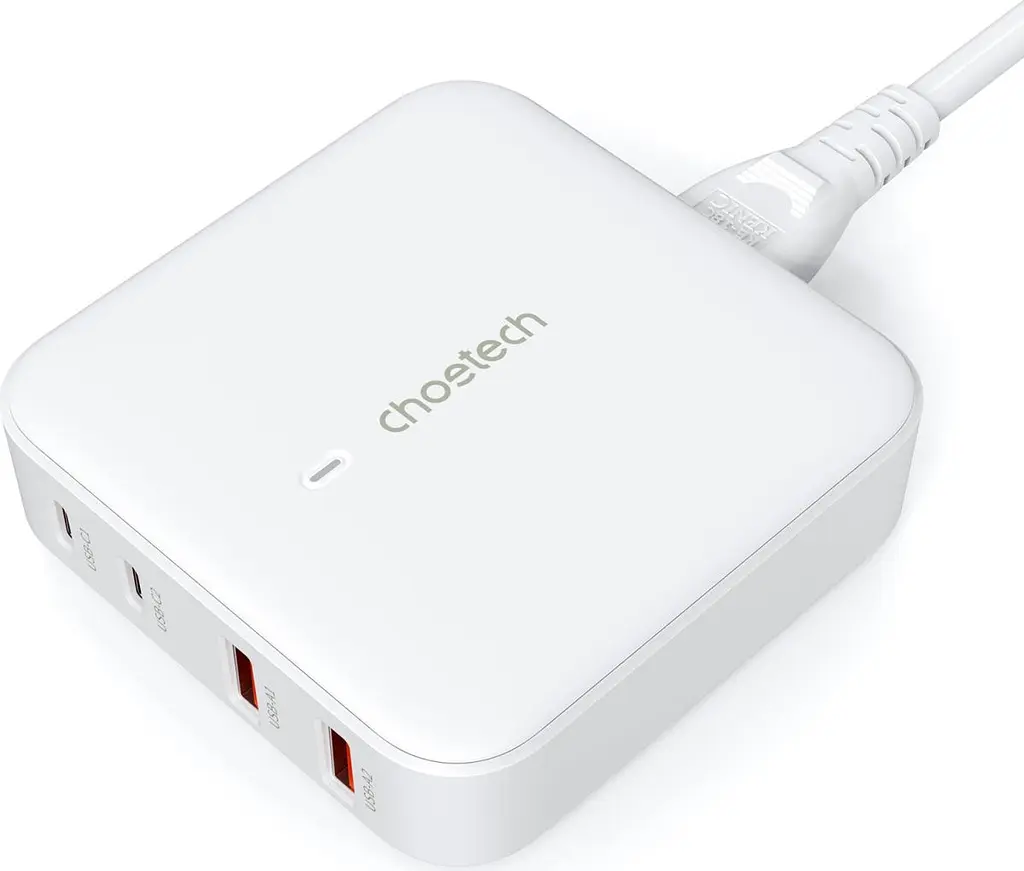 Мережевий зарядний пристрій Choetech PD8008 100W Desktop GaN Charger White (PD8008-EU-WH) [100838] - фото 2