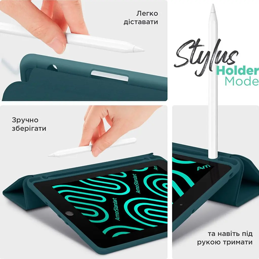 Чохол-книжка ArmorStandart Smart Fold Pen для Samsung Tab S9+ / S9 FE+ / S10+ Pine Green (ARM75009) [121641] - фото 5