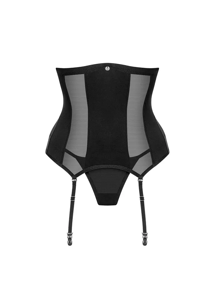 Комплект корсет та стрінги Obsessive Chic Amoria M/L чорний - фото 5
