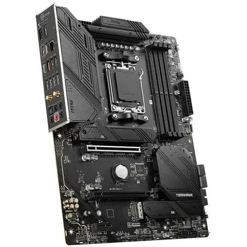 Материнская плата MSI MAG AM5 B650 Tomahawk WIFI, B650, 4xDDR5, Int.Video (CPU), 6xSATA3, 3xM.2, 2xPCI-E 4.0 16x, 1xPCI-E 3.0 1x, ALC4080, RTL8125B, WiFi 6, Bluetooth 5.2, 10xUSB3.2/6xUSB2.0, HDMI/DP, ATX - фото 3