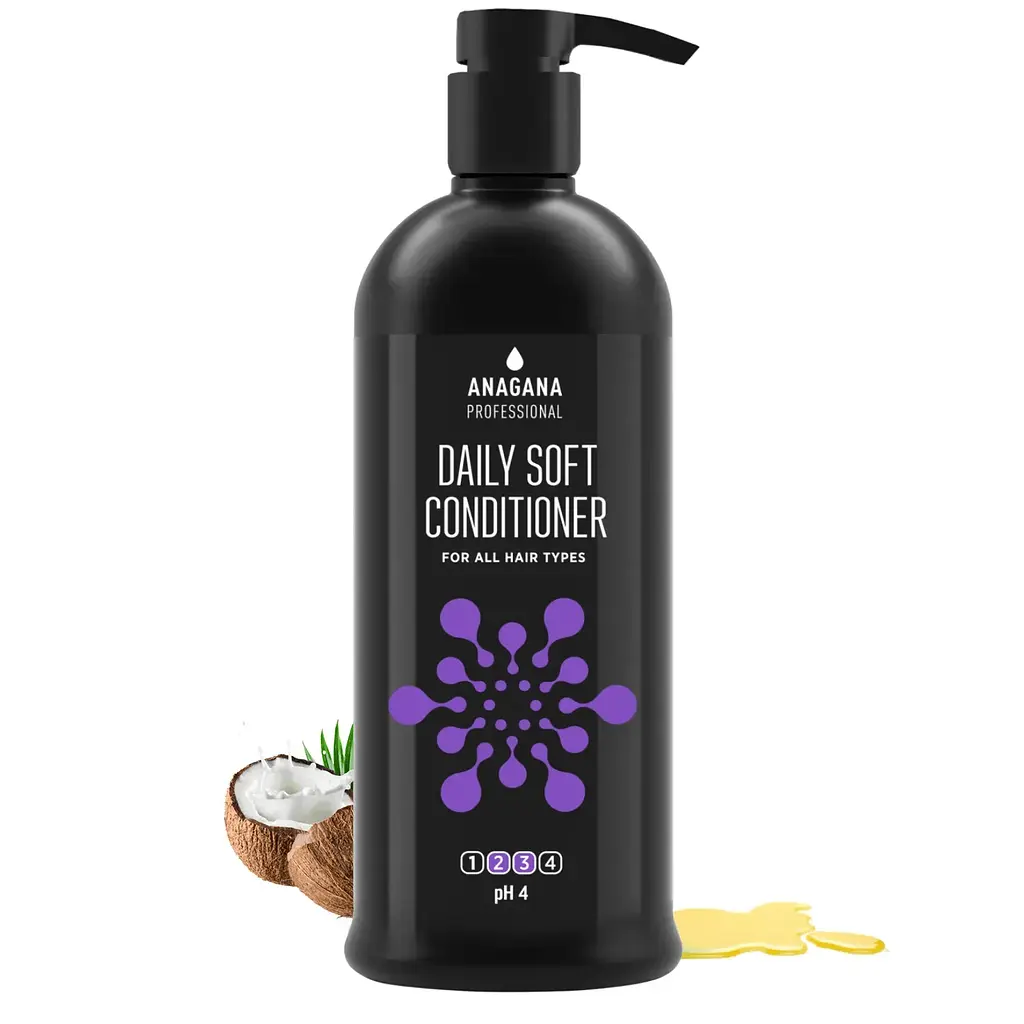 Кондиционер Ежедневный мягкий для всех типов волос DAILY SOFT СONDITIONER for all hair types ANAGANA 1000 мл - фото 2