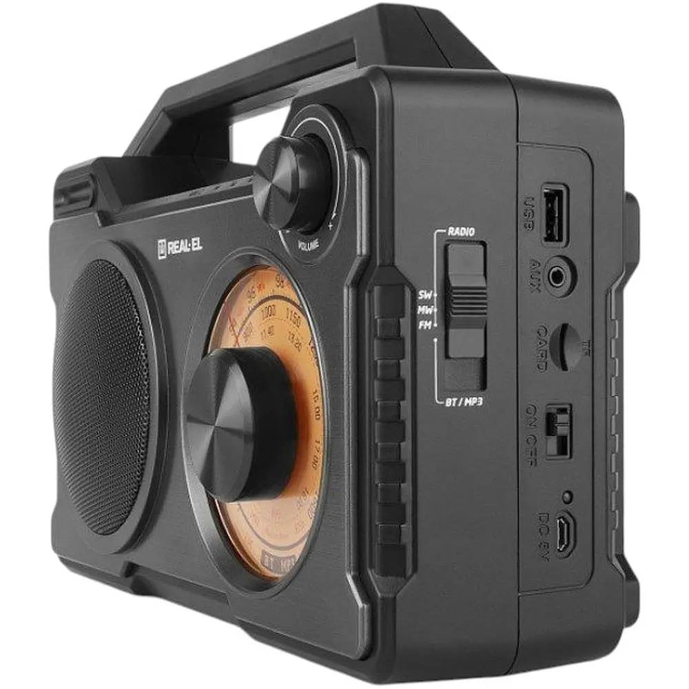 Радиоприемник портативный REAL-EL X703 Black - фото 3