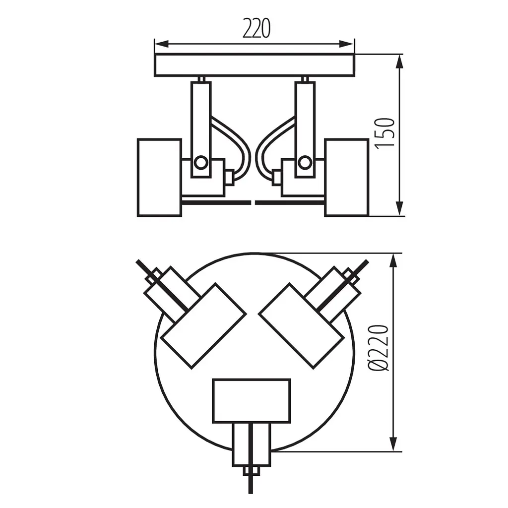 Спот Kanlux 34926 Sonda GU10 3x10W IP20 - фото 2