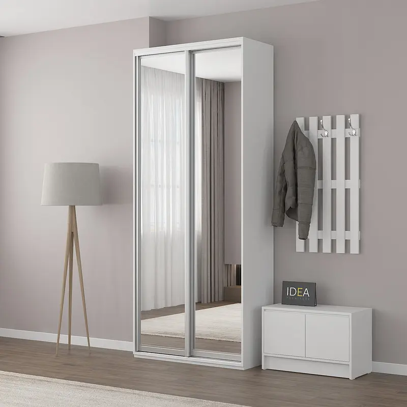 Шафа-купе Idea серія 5 100 x 45 x 210 см Білий Дзеркало