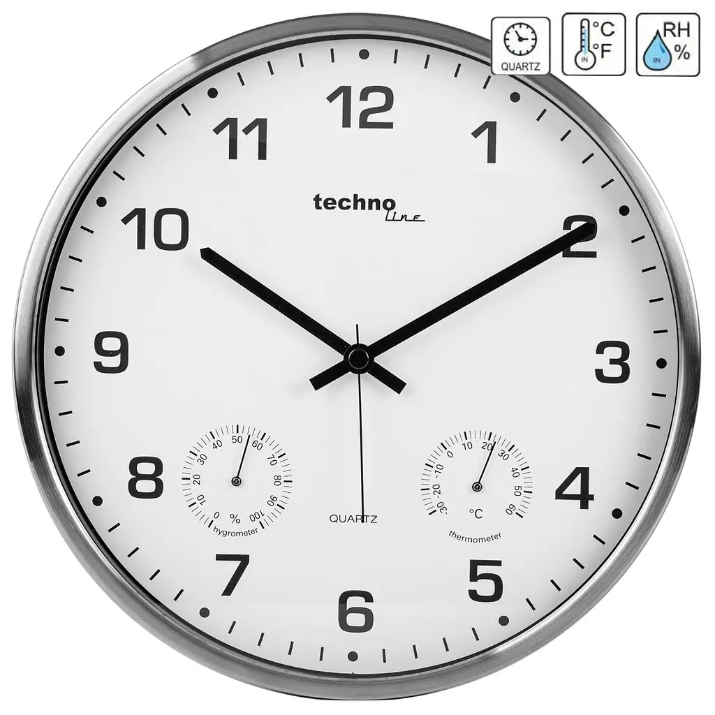 Годинник настінний Technoline WT7980 White/Silver (WT7980) - фото 2
