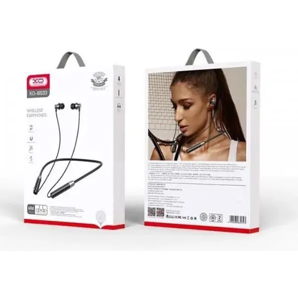 Бездротові навушники XO bs33 Sport Neckband Bluetooth Earphone чорні 6920680839797 - фото 5
