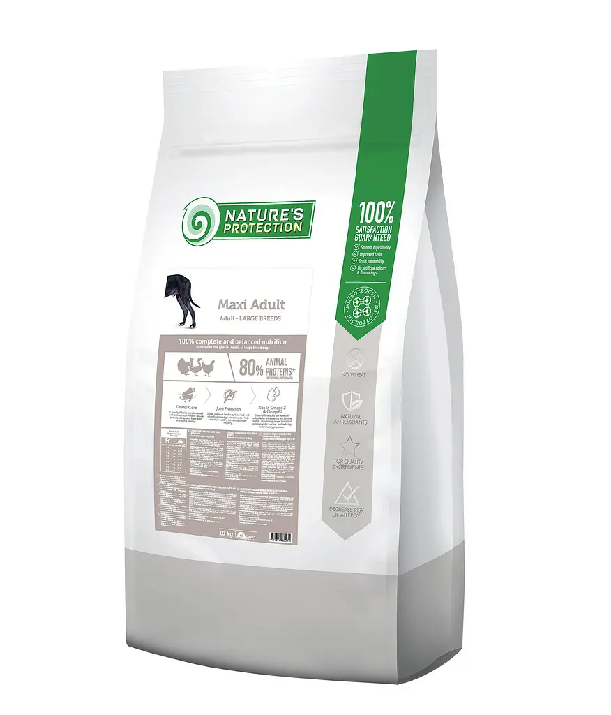 Сухий корм для дорослих собак великих порід Nature's Protection Maxi Adult Large Breeds, 18 кг
