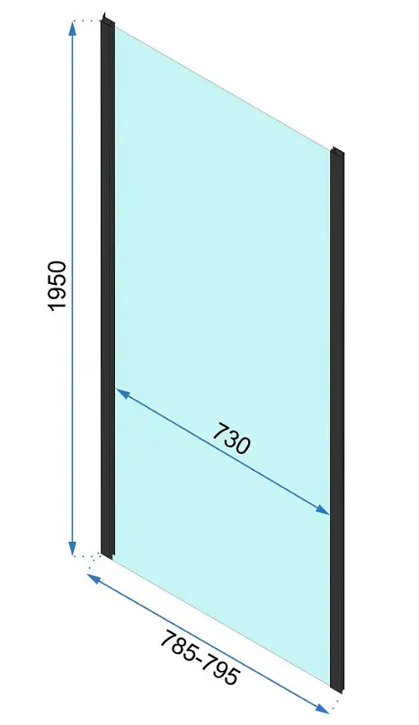 Душова кабіна Rea Rapid Slide 80x130 black REA-K6421 + REA-K6403, Чорний матовий, Універсальна, прозрачний, Чорний матовий - фото 7