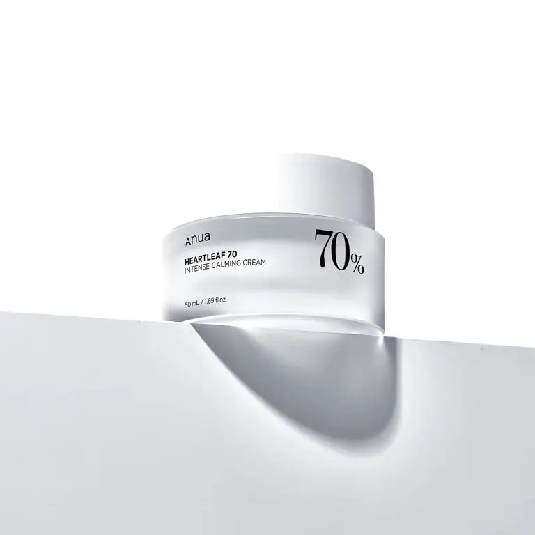 Заспокійливий крем для обличчя з екстрактом хауттюйнії Heartleaf 70% Intense Calming Cream Anua 50 мл - фото 3