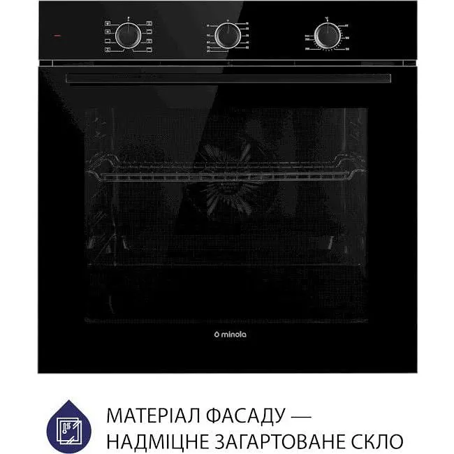 Духова шафа Minola EO 684 BL Чорна - фото 2