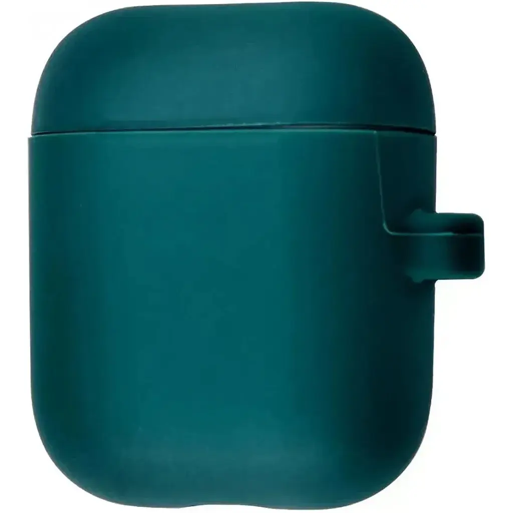 Чохол Silicone Case + Carabine для AirPods Dark Green [136757] - фото 2