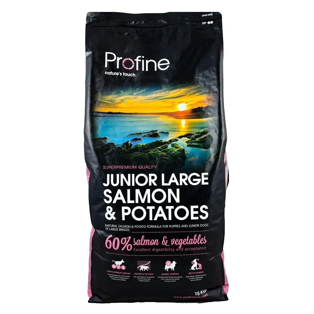 Сухий корм Profine Junior Large Breed Salmon & Potatoes 15 кг для молодих собак великих порід - фото 2