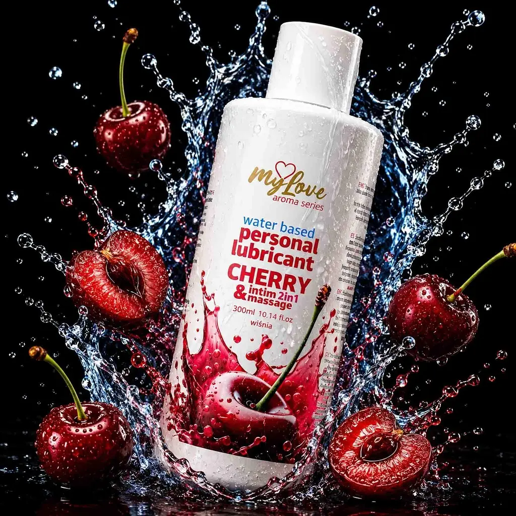 Лубрикант MyLove Aroma Series IntimMassage 2in1 Cherry, 300 мл - фото 2
