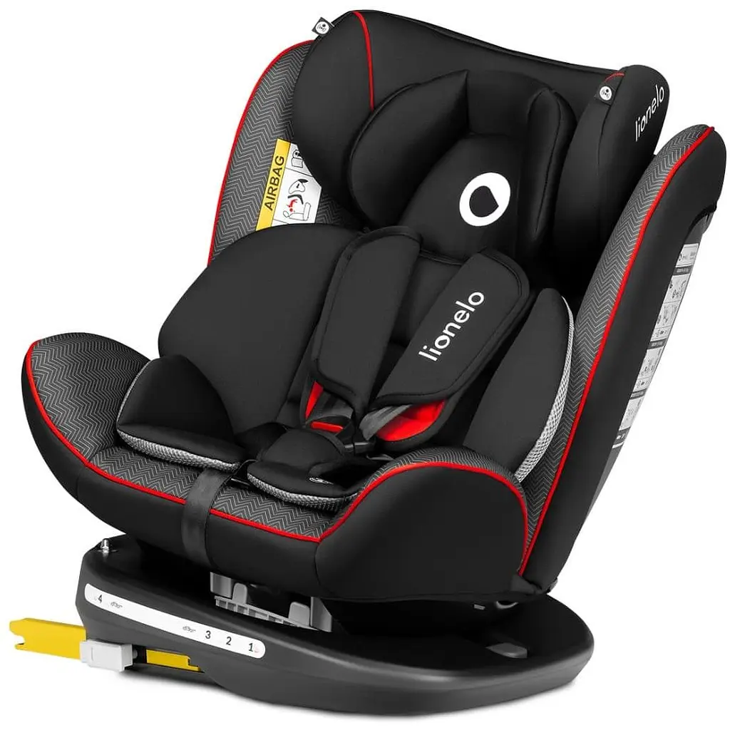 Автокрісло Lionelo Bastiaan Sporty Black з білою основою, чорне (LO-BASTIAAN SPORTY BLACK) - фото 7