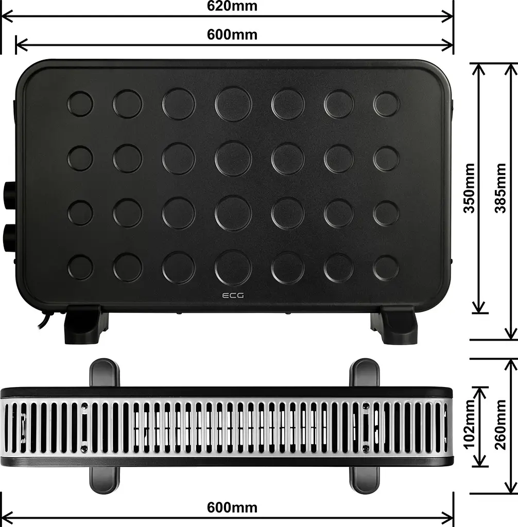 Конвектор ECG TK 2070 Black - фото 7