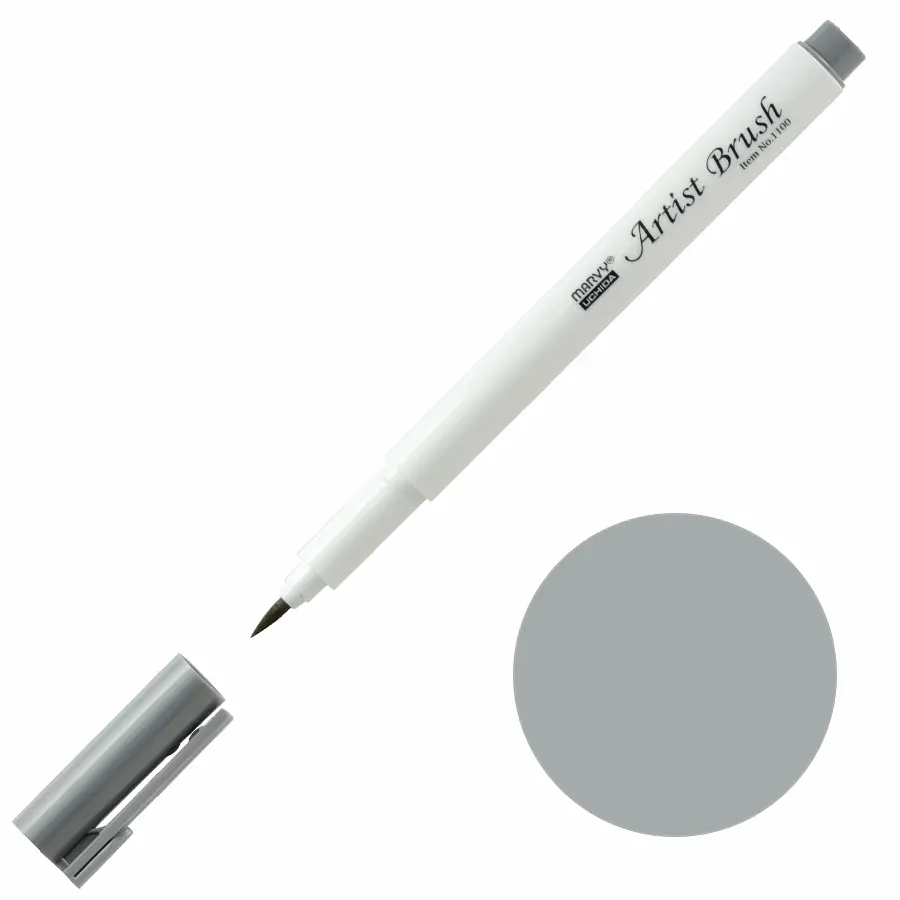Маркер-пензель Marvy Artist Brush сірий 1100