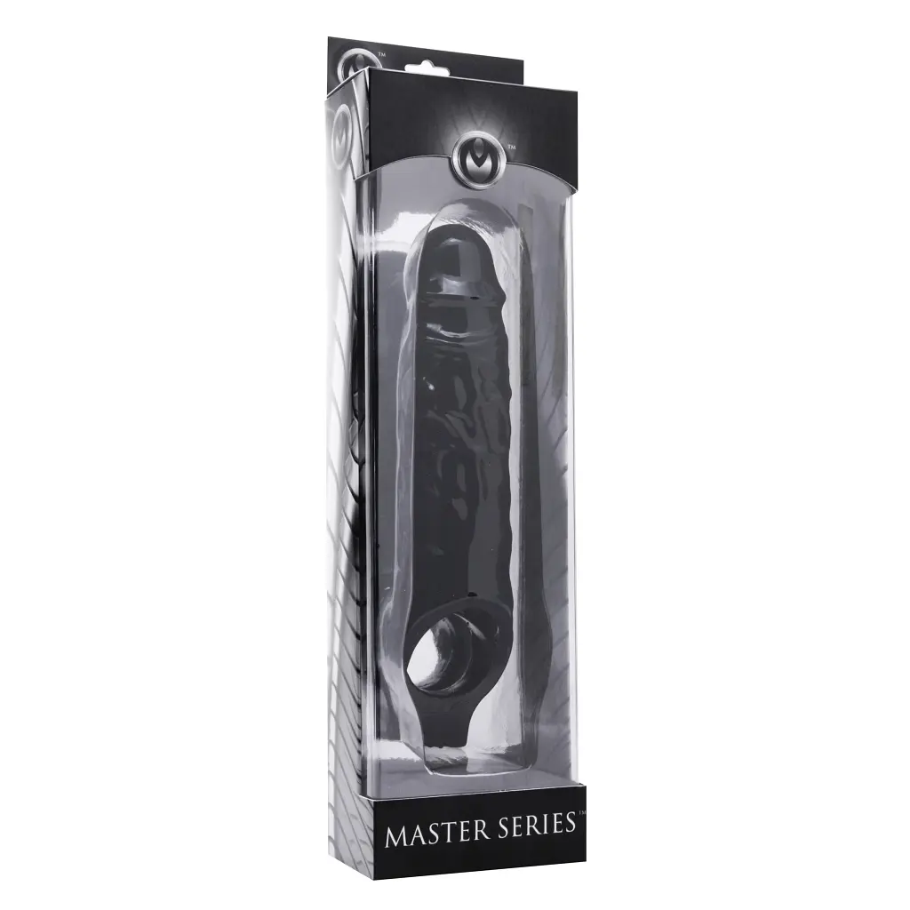 Насадка на пеніс Master Series Mamba Cock Sheath Packaged Black, 16.5 см (чорний) - фото 3