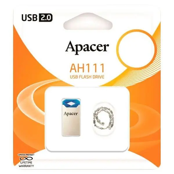Флеш-накопичувач Apacer USB 32GB AH111 Silver/Blue (AP32GAH111U-1) - фото 3