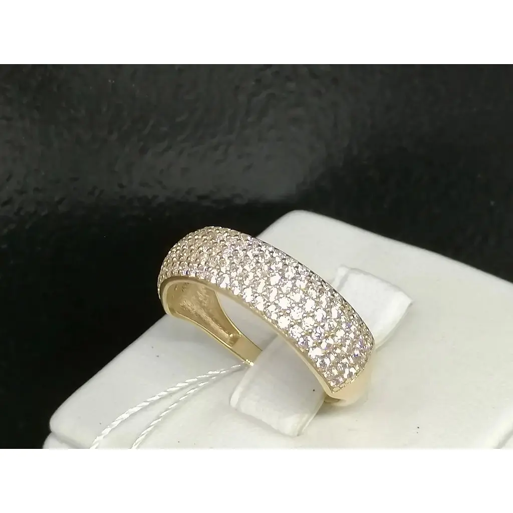 Золоте кільце Імперія золота з фіанітами. КВ444И 17,5 - фото 2