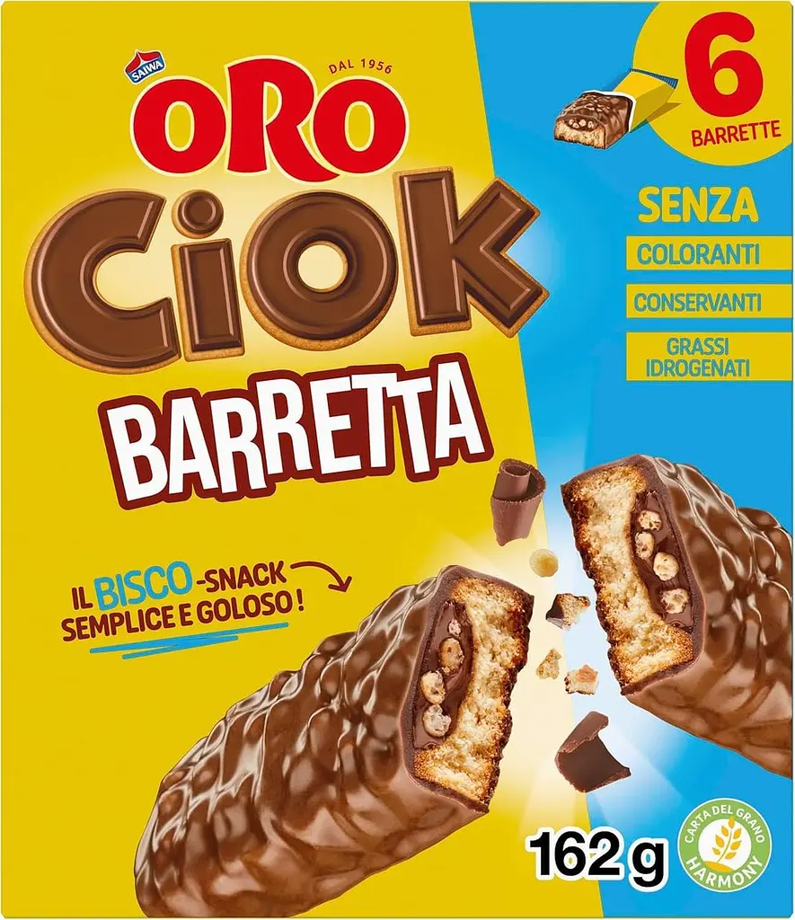 Батончики Oro Saiwa Ciok Barretta 6 шт, 162 г - фото 4