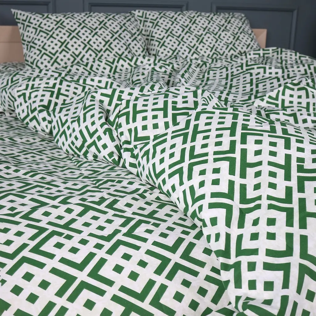 Простынь MirSon Ranforce Elite Abstract Green 150 х 220 см (2200013166399) - фото 5