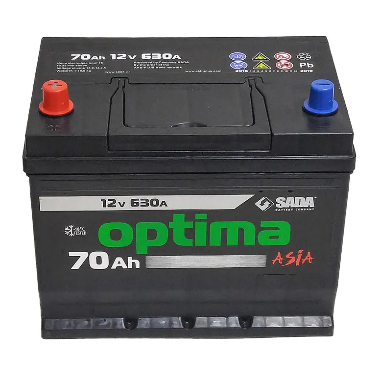 Автомобильный аккумулятор Optima Asia 6СТ-70 (+/-) 12В 70Ач 630А - фото 2