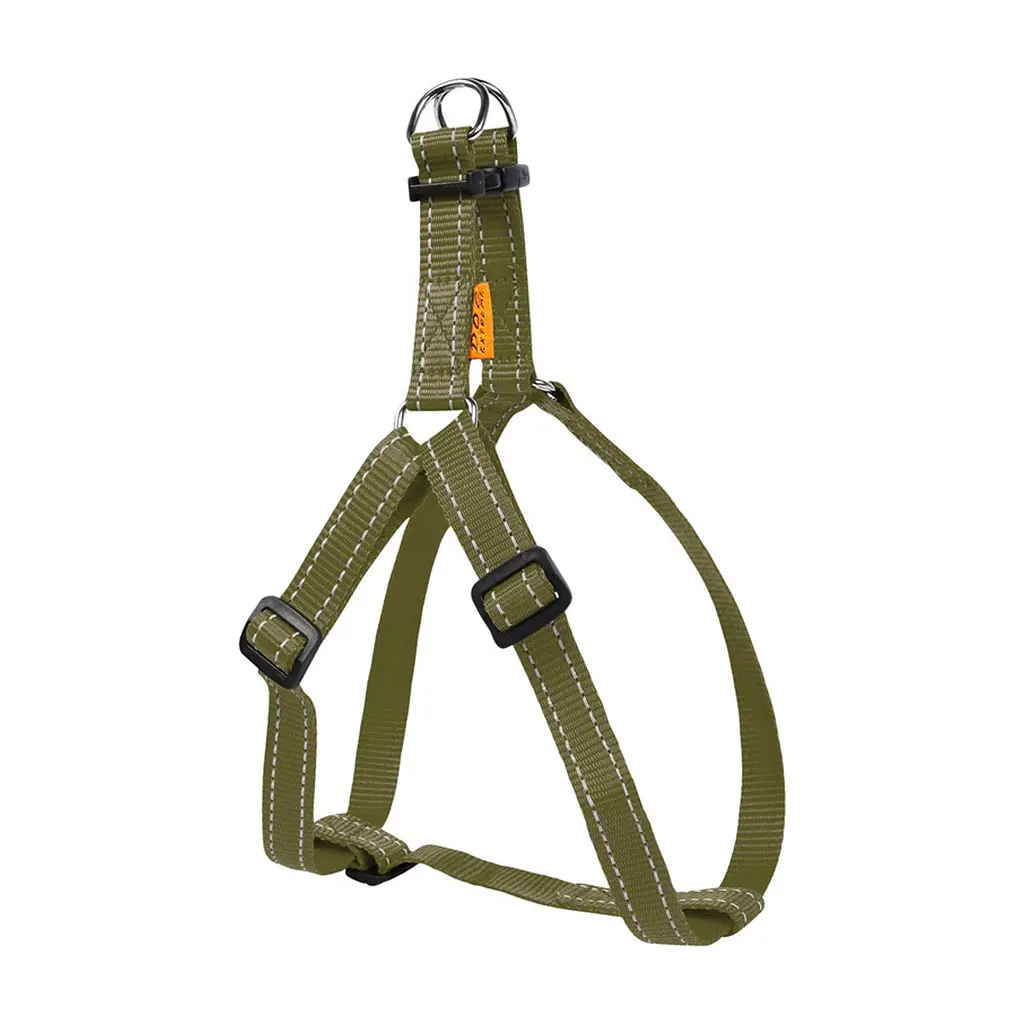 Шлея для собак Dog Extreme з нейлону регульована Ш 20 мм В:50-80 см хакі (066731) - фото 2