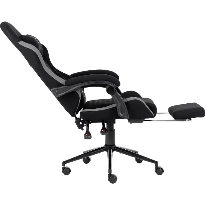 Геймерське крісло GT Racer чорне із сірим (X-2324 Fabric Black/Gray) - фото 7