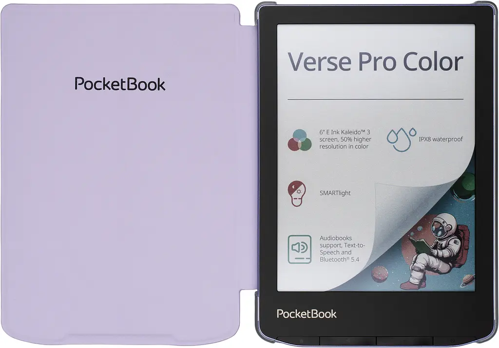 Обкладинка PocketBook 6", Verse(PB619/629/634), Shell Transparent Light cover, фіолетова - фото 4