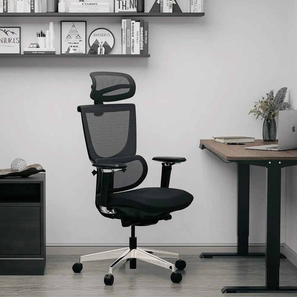 Крісло Mealux S8 Air Fabric Black ( HF-S8P F/B)  - фото 5
